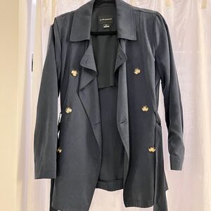 Club Monaco Trench Navy Soft Touch